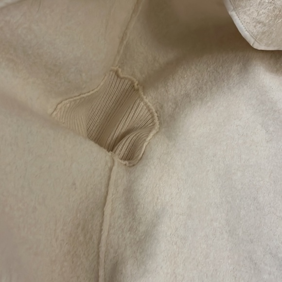 Cynthia Rowley Ivory Cream Oversized Open Wool-blend Cardigan With Knit … - Picture 7 of 9